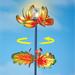 Solar Powered Autumn Leaves Wind Spinner Garden Stake - 18.900 x 12.000 x 5.200