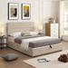 Full Button-tufted Upholstered Platform Bed with Hydraulic Storage, Wood Panel Bed for Small Aprtment Dorm Bedroom