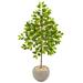 54" Lemon Artificial Tree in Sand Colored Planter