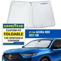 Goodyear Foldable Windshield Sun Shade for Acura MDX 2021-2024 Custom-Fit Car Windshield Cover Car Sunshade UV Protection Vehicle Sun Protector Auto Car Window Shades for Front Window - GY008218