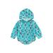 Peyakidsaa Infant Newborn Baby Boys Girls Christmas Jumpsuit Cow Head Print Casual Long Sleeve Hooded Rompers