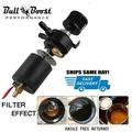 Black Aluminum Oil Catch Can Reservoir Tank Baffled Kit 2-Port + Air Filter