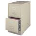 Lorell Vertical File Cabinet - 2-Drawer 18 x 26.5 x 28.4 - 2 x Drawer(s) for File - Legal - Vertical - Lockable Ball-Bearing Suspension Heavy Duty - Putty - Steel - Recycled