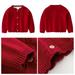 [BRAND CLEARANCE!!!] 6M-3T Winter Infant Baby Girls Cardigan Crochet Sweater Toddler Knitted Pullover Sweatshirt Button up Jacket Outwear (Red)