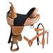 12HS HILASON Western Horse Saddle Treeless American Leather Trail Barrel Tack | Horse Saddle | Western Saddle | Treeless Saddle | Saddle for Horses | Horse Leather Saddle