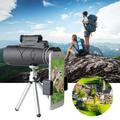 SDJMa Monocular Telescope â€” 12x50 Waterproof Monocular for Phone with Adapter and Tripod High Powered Prism Lens Monocular Telescope for Smartphone for Bird Watching Hunting Travelling