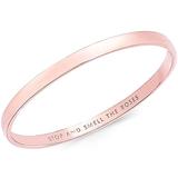 Kate Spade Jewelry | Kate Spade Rose Gold “Stop & Smell The Roses” Idiom Bangle Bracelet | Color: Gold/Pink | Size: Os