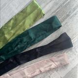 Victoria's Secret Accessories | 1pcs Silk Satin Women’s Robe Satin Pipe Belt Or Kink Blindfold | Color: Black/Green | Size: Various