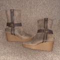 Michael Kors Shoes | Michael Kors-Lizzie Bootie-Distressed Brown Leather/Suede/Fur-Sz 8-Near Mint | Color: Gold/Tan | Size: 8