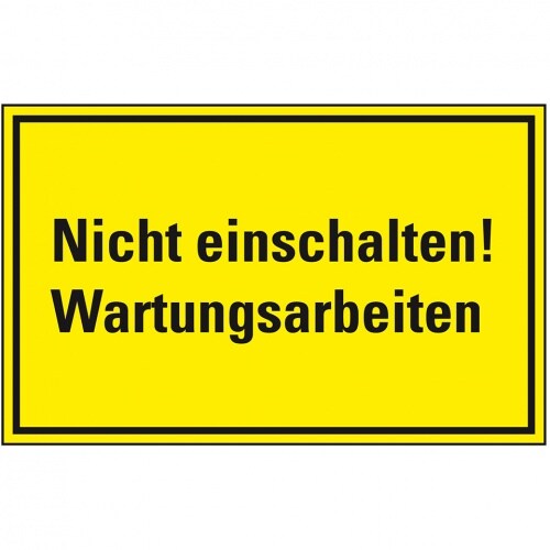 Schild I Warnschild Nicht einschalten! Wartungsarbeiten, Magnetfolie, 300x200mm Image