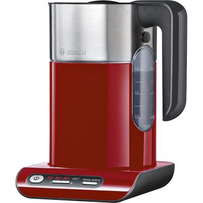 BOSCH Wasserkocher "TWK8614P", rot (deep rot, schwarz grau), B:17,5cm H:26,3cm T:21cm, Wasserkocher