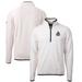 Men's Cutter & Buck White Utah State Aggies Vault Cascade Eco Sherpa Fleece Quarter-Zip Pullover Jacket