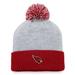 Women's Fanatics Branded Heather Gray Arizona Cardinals Ash Cuffed Knit Hat with Pom