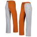 Women's ZooZatz Texas Orange/Gray Longhorns Colorblock Cozy Tri-Blend Lounge Pants