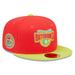 Men's New Era Red/Neon Green Washington Nationals 2008 Inaugural Season Lava Highlighter Combo 59FIFTY Fitted Hat