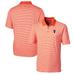 Men's Cutter & Buck Orange Virginia Cavaliers Vintage Forge Tonal Stripe Stretch Polo