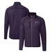 Men's Cutter & Buck Heather Purple Stephen F Austin Lumberjacks Mainsail Sweater-Knit Full-Zip Jacket