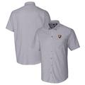 Men's Cutter & Buck Charcoal Illinois Fighting Illini Vault Stretch Oxford Short Sleeve Button-Down Shirt