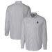 Men's Cutter & Buck Charcoal Alabama Crimson Tide Vault Stretch Oxford Stripe Long Sleeve Button-Down Shirt