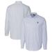 Men's Cutter & Buck Powder Blue Fresno State Bulldogs Vault Stretch Oxford Stripe Long Sleeve Button-Down Shirt