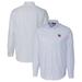 Men's Cutter & Buck Powder Blue Ole Miss Rebels Vault Stretch Oxford Stripe Long Sleeve Button-Down Shirt
