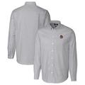 Men's Cutter & Buck Charcoal Oregon State Beavers Vault Stretch Oxford Stripe Long Sleeve Button-Down Shirt
