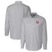 Men's Cutter & Buck Charcoal Utah Utes Vault Stretch Oxford Stripe Long Sleeve Button-Down Shirt
