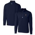 Men's Cutter & Buck Navy Auburn Tigers Traverse Stretch Quarter Zip-Pullover Top