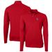 Men's Cutter & Buck Red Ole Miss Rebels Virtue Eco Pique Recycled Quarter-Zip Pullover Top