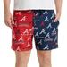Men's Concepts Sport Navy/Red Atlanta Braves Breakthrough AOP Knit Split Shorts