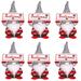 Christmas Gnome Hanging Ornaments with Lights - Gnomes Decorations for Home - Thanksgiving Gnomes - Fall Winter Gnomes for Xmas Home Holiday Party Decor(6-Packs)