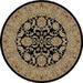 Concord Global Trading Concord Global Ankara Motif Area Rug Black/Beige 7 10 Round Antimicrobial 8 Square Indoor Dining Room Round