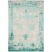 SAFAVIEH Classic Vintage Peter Overdyed Border Cotton Area Rug Turquoise 6 7 x 9 2