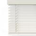 MOOD Faux Wood Blinds | 43 inch blinds for windows | 2 Cordless Blackout Window Treatment | Alabaster Off-White | 43 x 60