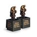 Bronze Finished Think Outside The Box Thinker Bookends.