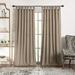 Kate Aurora Tulip Tab Top Earth Toned Semi Sheer Curtain Panel - 84 in. Long Linen