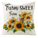 LINEL Farmhouse Pillow Farm Sweet Farm Sunflower Pillow