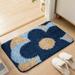 Door Mat SOCOOL Dog Door Mat Durable Welcome Mat Floor Mat Front Door mat Indoor Outdoor Door Rug Non Slip Rugs for Patio High Traffic Areas -47 x32 Blue Yellow Flower DM2585K