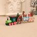 Christmas Decor Cute Wooden Mini Train Decoration Ornaments Kids Gift Home Party Kindergarten Decor