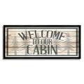 Stupell Industries Cabin Welcome Sign Rustic Pine Trees Text Design 24 x 10 Design by Kim Allen