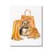 Stupell Industries Orange Yorkie Puppy Dog Fashion Purse Accessories Canvas Wall Art 24 x 30 Design by Ziwei Li