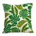 EXTRA 15% OFF Set of 4 Green Plants Decorative Throw Pillow Covers 18x18 Inch Summer Decorations Linen Square Pillow Cases Tropical Plants Outdoor Sofa Couch Cushion Covers