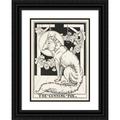 Percy J. Billinghurst 14x18 Black Ornate Wood Framed Double Matted Museum Art Print Titled - The Fox the Flies and the Hedgehog (1900)