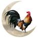 SESAVER Rooster Moon Wall Decor Metal Wall Hanging Sign Unique Rooster Moon Wall Sign Durable Wall Arts Pendant for Outdoor Indo