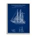 Stupell Industries Detailed Sailboat Ship Nautical Blueprint Outline Diagram Framed Wall Art 24 x 30 Design by Karl Hronek