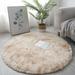 Yannee Shaggy Area Rugs for Bedroom Living Room Fluffy Rug Plush Decorative Rug for Indoor Home Floor Carpet Camel Round Rug for Girls Bedroom