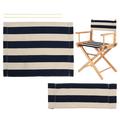 TureClos Director Chair Cover Blue White Stripes Soft Comfortable Foldable Polyester Leisure Picnic Fishing Chair Removable Garden Stool Cover Protector for Chair Home Outdoor