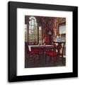 Edwin Foley 12x14 Black Modern Framed Museum Art Print Titled - Mahogany Divisible Dining-Tables Dining Room Splat-Back Chairs (1910 - 1911)