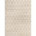 Unique Loom Chindi Jute Rug White/Natural 8 x 11 Rectangle Trellis Contemporary Perfect For Living Room Bed Room Dining Room Office