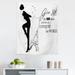 Teen Room Tapestry Dancing Masculine Fashion Woman by Eiffel Tower and Words Print Fabric Wall Hanging Decor for Bedroom Living Room Dorm 5 Sizes Black White by Ambesonne